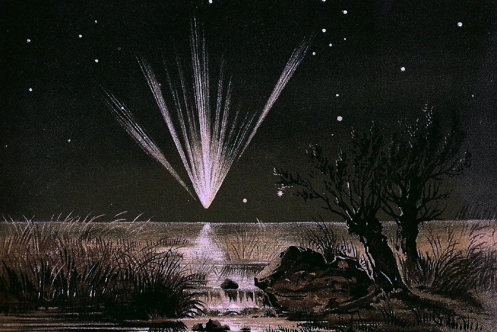Rappresentazione artistica di una cometa 